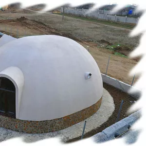 купольные дома, сферические дома. Dome hause Технология, линия