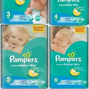 жаялықтары от 8000 упаковок Pampers,  опт фурами,  памперсы,  подгузники