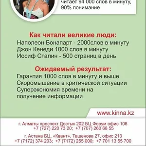 Интенсив курсы скорочтения для Деловых людей!