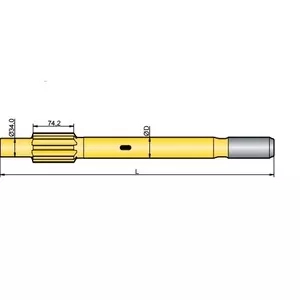 Хвостовик аналог Atlas Copco COP 1036,  COP 1038,  COP 1238