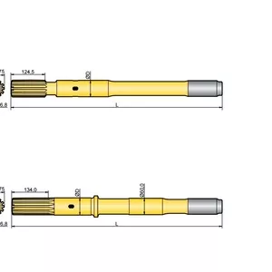 Хвостовик аналог Atlas Copco COP 2560,  COP 2560EX