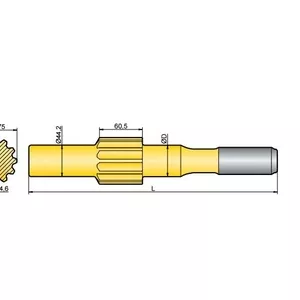 Хвостовик аналог Ingersoll Rand EVL 130,  VL 140