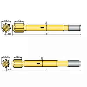 Хвостовик аналог Sandvik/Tamrock HL 1000