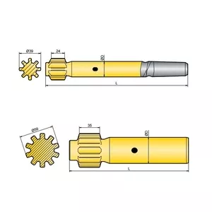 Хвостовик аналог Sandvik/Tamrock HLX 1,  HLX 3