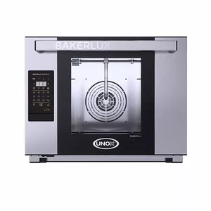  Печь конвекционная UNOX XEFT-04HS-ELDV серии BakerLux Shop.Pro. 220 В Количество уровней	4 Расстояние между уровнями	75 мм Тип и размер гастроемкостей и противней	уменьшенный,  460x330 мм Управление	электронное Температурный режим	от 30 до 260 °С Пароувла